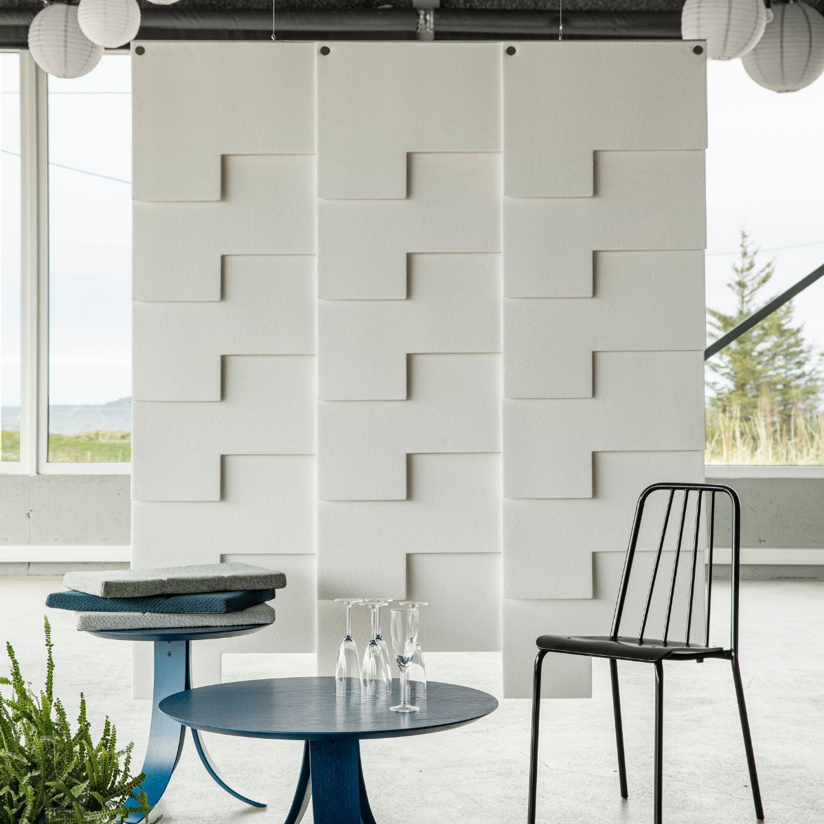 Sound absorbing wall panels. lyddemping plater og akustikk demping