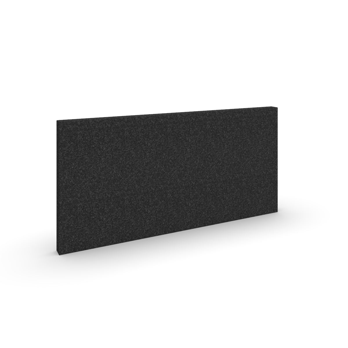 Basic wall sound absorbers in black melange acoustic wool felt. Size 58cmx116cm. Akustikkplater og lyddemping vegg