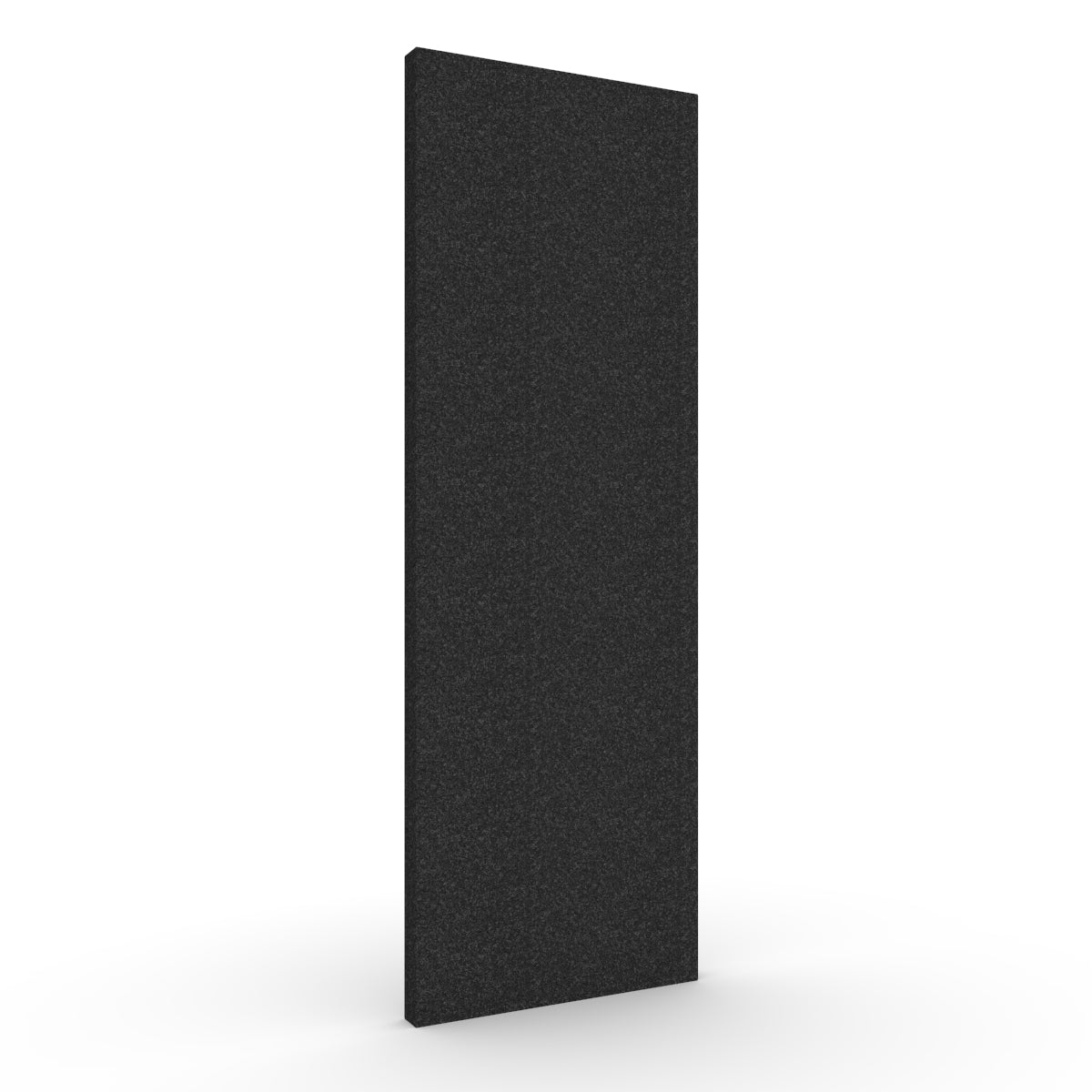 Basic wall sound absorber in black melange acoustic wool felt. Size 58cmx174cm. Akustikkplater og lyddemping vegg