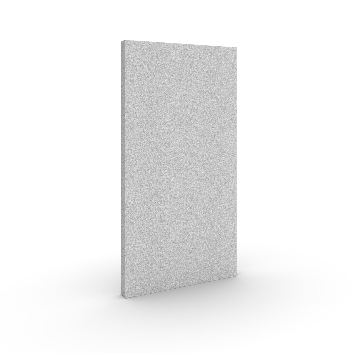Basic wall sound absorber in light grey acoustic wool felt textile. Size 58cmx116cm. Akustikkplater og lyddemping vegg